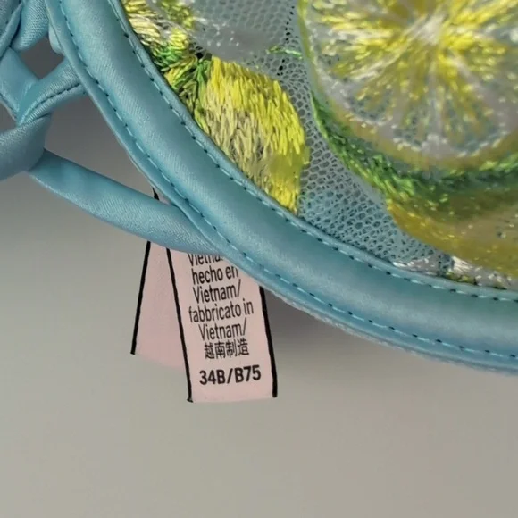 Victoria's Secret Citrus Embroidered Dream Angels Pushup Bra 34B - Picture 5 of 10